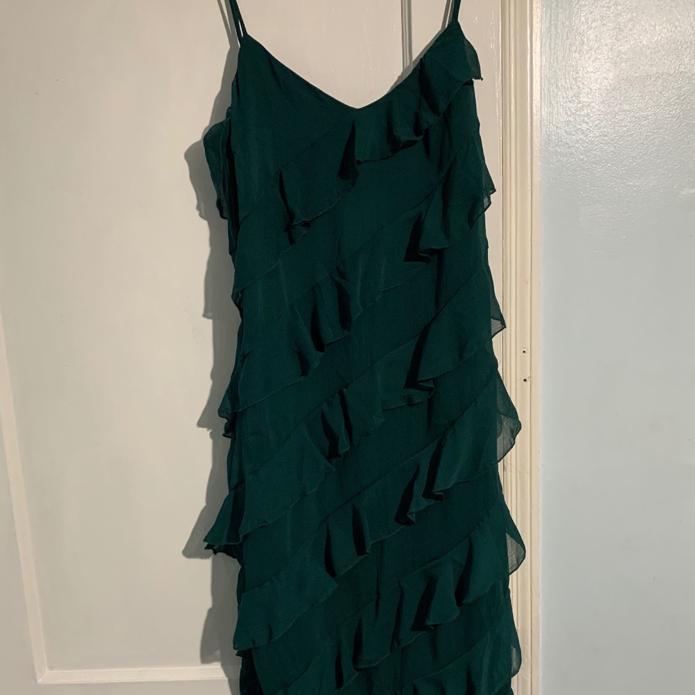 Lulu's Green Ruffle Dress Size M - Picture 8 of 9